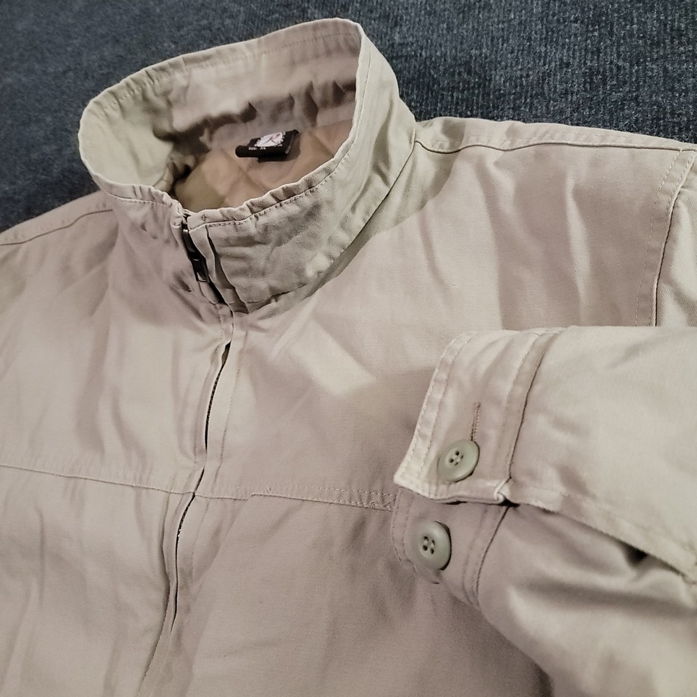 Rothco Jacket Mens XL Khaki Bomber Canvas‎ Utility Field Coat Quilted Liner